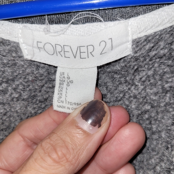 Forever 21 Jr womens grey zip up jacket - Picture 3 of 3